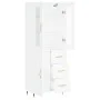 Hohes weißes Sperrholz-Sideboard 69,5 x 34 x 180 cm von vidaXL, Sideboards - Ref: Foro24-3198449, Preis: 175,83 €, Rabatt: %