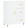 Hohes weißes Sperrholz-Sideboard 69,5 x 34 x 180 cm von vidaXL, Sideboards - Ref: Foro24-3198449, Preis: 178,17 €, Rabatt: %