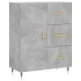 Concrete gray plywood tall sideboard 69.5x34x180 cm by vidaXL, Sideboards - Ref: Foro24-3198453, Price: 170,48 €, Discount: %