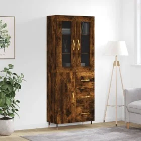 Hohes Sideboard aus geräuchertem Eichensperrholz, 69,5 x 34 x 180 cm von vidaXL, Sideboards - Ref: Foro24-3198454, Preis: 170...