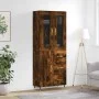 Hohes Sideboard aus geräuchertem Eichensperrholz, 69,5 x 34 x 180 cm von vidaXL, Sideboards - Ref: Foro24-3198454, Preis: 170...