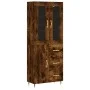 Hohes Sideboard aus geräuchertem Eichensperrholz, 69,5 x 34 x 180 cm von vidaXL, Sideboards - Ref: Foro24-3198454, Preis: 170...