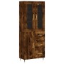 Hohes Sideboard aus geräuchertem Eichensperrholz, 69,5 x 34 x 180 cm von vidaXL, Sideboards - Ref: Foro24-3198454, Preis: 172...