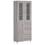Aparador alto madera contrachapada gris sonoma 69,5x34x180 cm de vidaXL, Aparadores - Ref: Foro24-3198455, Precio: 178,15 €, ...