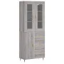 Aparador alto madera contrachapada gris sonoma 69,5x34x180 cm de vidaXL, Aparadores - Ref: Foro24-3198455, Precio: 168,89 €, ...