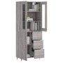 Aparador alto madera contrachapada gris sonoma 69,5x34x180 cm de vidaXL, Aparadores - Ref: Foro24-3198455, Precio: 178,15 €, ...