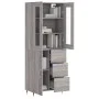 Aparador alto madera contrachapada gris sonoma 69,5x34x180 cm de vidaXL, Aparadores - Ref: Foro24-3198455, Precio: 168,89 €, ...