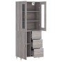 Aparador alto madera contrachapada gris sonoma 69,5x34x180 cm de vidaXL, Aparadores - Ref: Foro24-3198455, Precio: 178,15 €, ...