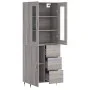 Aparador alto madera contrachapada gris sonoma 69,5x34x180 cm de vidaXL, Aparadores - Ref: Foro24-3198455, Precio: 168,89 €, ...