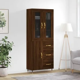Hohes Sideboard aus braunem Eichensperrholz, 69,5 x 34 x 180 cm von vidaXL, Sideboards - Ref: Foro24-3198456, Preis: 169,01 €...