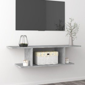 Mueble de TV de pared gris hormigón 103x30x26,5 cm