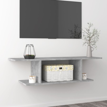 Mueble de TV de pared gris hormigón 103x30x26,5 cm en Muebles TV | Comprar online en Foro24