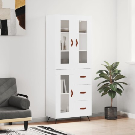 Aparador alto madera contrachapada blanco 69,5x34x180 cm by vidaXL, Sideboards - Ref: Foro24-3198569, Price: 182,26 €, Discou...