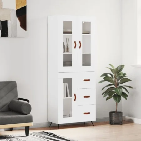 Aparador alto madera contrachapada blanco 69,5x34x180 cm de vidaXL, Aparadores - Ref: Foro24-3198569, Precio: 172,49 €, Descu...