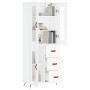 Aparador alto madera contrachapada blanco 69,5x34x180 cm by vidaXL, Sideboards - Ref: Foro24-3198569, Price: 182,26 €, Discou...