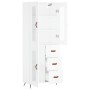 Aparador alto madera contrachapada blanco 69,5x34x180 cm by vidaXL, Sideboards - Ref: Foro24-3198569, Price: 182,26 €, Discou...