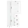Aparador alto madera contrachapada blanco 69,5x34x180 cm de vidaXL, Aparadores - Ref: Foro24-3198569, Precio: 172,49 €, Descu...