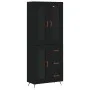 Aparador alto madera contrachapada negro 69,5x34x180 cm de vidaXL, Aparadores - Ref: Foro24-3198570, Precio: 175,27 €, Descue...