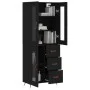 Aparador alto madera contrachapada negro 69,5x34x180 cm de vidaXL, Aparadores - Ref: Foro24-3198570, Precio: 175,27 €, Descue...