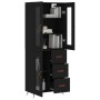 Hohes schwarzes Sperrholz-Sideboard 69,5 x 34 x 180 cm von vidaXL, Sideboards - Ref: Foro24-3198570, Preis: 177,27 €, Rabatt: %