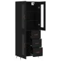 Aparador alto madera contrachapada negro 69,5x34x180 cm de vidaXL, Aparadores - Ref: Foro24-3198570, Precio: 175,27 €, Descue...
