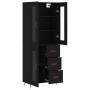 Hohes schwarzes Sperrholz-Sideboard 69,5 x 34 x 180 cm von vidaXL, Sideboards - Ref: Foro24-3198570, Preis: 177,27 €, Rabatt: %