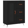Hohes schwarzes Sperrholz-Sideboard 69,5 x 34 x 180 cm von vidaXL, Sideboards - Ref: Foro24-3198570, Preis: 177,27 €, Rabatt: %