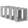 Estantes cubo de pared 4 unidades gris hormigón 26x15x26 cm