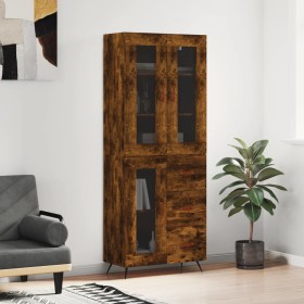 Aparador alto madera contrachapada roble ahumado 69,5x34x180 cm von vidaXL, Sideboards - Ref: Foro24-3198574, Preis: 161,64 €...
