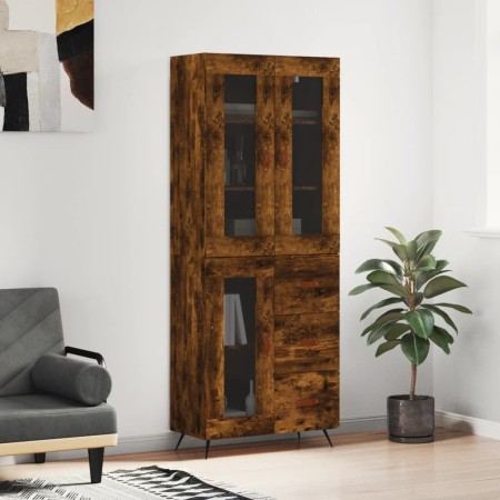Aparador alto madera contrachapada roble ahumado 69,5x34x180 cm by vidaXL, Sideboards - Ref: Foro24-3198574, Price: 168,83 €,...