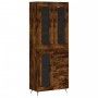 Aparador alto madera contrachapada roble ahumado 69,5x34x180 cm by vidaXL, Sideboards - Ref: Foro24-3198574, Price: 168,83 €,...