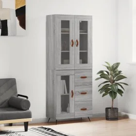 Hohes Sideboard aus sonomagrauem Sperrholz, 69,5 x 34 x 180 cm von vidaXL, Sideboards - Ref: Foro24-3198575, Preis: 173,09 €,...