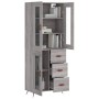 Aparador alto madera contrachapada gris sonoma 69,5x34x180 cm de vidaXL, Aparadores - Ref: Foro24-3198575, Precio: 185,14 €, ...