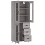 High sideboard sonoma gray plywood 69.5x34x180 cm by vidaXL, Sideboards - Ref: Foro24-3198575, Price: 173,08 €, Discount: %