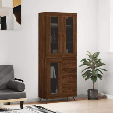 Aparador alto madera contrachapada marrón roble 69,5x34x180 cm von vidaXL, Sideboards - Ref: Foro24-3198576, Preis: 181,85 €,...