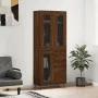 Aparador alto madera contrachapada marrón roble 69,5x34x180 cm by vidaXL, Sideboards - Ref: Foro24-3198576, Price: 179,41 €, ...