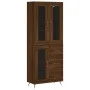 Aparador alto madera contrachapada marrón roble 69,5x34x180 cm by vidaXL, Sideboards - Ref: Foro24-3198576, Price: 179,41 €, ...