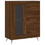 Aparador alto madera contrachapada marrón roble 69,5x34x180 cm by vidaXL, Sideboards - Ref: Foro24-3198576, Price: 179,41 €, ...