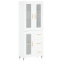 Hohes weißes Sperrholz-Sideboard 69,5 x 34 x 180 cm von vidaXL, Sideboards - Ref: Foro24-3198577, Preis: 179,06 €, Rabatt: %