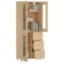 Hohes Sideboard aus eichenfarbenem Sperrholz, 69,5 x 34 x 180 cm von vidaXL, Sideboards - Ref: Foro24-3198580, Preis: 172,47 ...