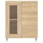 Hohes Sideboard aus eichenfarbenem Sperrholz, 69,5 x 34 x 180 cm von vidaXL, Sideboards - Ref: Foro24-3198580, Preis: 172,47 ...