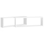 Estantes cubo de pared 2 uds contrachapado blanco 80x15x26,5 cm