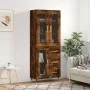 Hohes Sideboard aus geräuchertem Eichensperrholz, 69,5 x 34 x 180 cm von vidaXL, Sideboards - Ref: Foro24-3198582, Preis: 171...