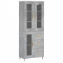 Aparador alto madera contrachapada gris hormigón 69,5x34x180 cm von vidaXL, Sideboards - Ref: Foro24-3198581, Preis: 174,87 €...