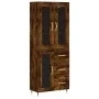 Hohes Sideboard aus geräuchertem Eichensperrholz, 69,5 x 34 x 180 cm von vidaXL, Sideboards - Ref: Foro24-3198582, Preis: 171...