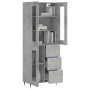 Aparador alto madera contrachapada gris hormigón 69,5x34x180 cm von vidaXL, Sideboards - Ref: Foro24-3198581, Preis: 174,87 €...