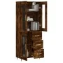 Hohes Sideboard aus geräuchertem Eichensperrholz, 69,5 x 34 x 180 cm von vidaXL, Sideboards - Ref: Foro24-3198582, Preis: 171...