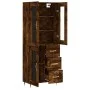 Hohes Sideboard aus geräuchertem Eichensperrholz, 69,5 x 34 x 180 cm von vidaXL, Sideboards - Ref: Foro24-3198582, Preis: 171...
