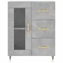 Aparador alto madera contrachapada gris hormigón 69,5x34x180 cm de vidaXL, Aparadores - Ref: Foro24-3198581, Precio: 172,53 €...