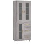 High sideboard sonoma gray plywood 69.5x34x180 cm by vidaXL, Sideboards - Ref: Foro24-3198583, Price: 176,56 €, Discount: %